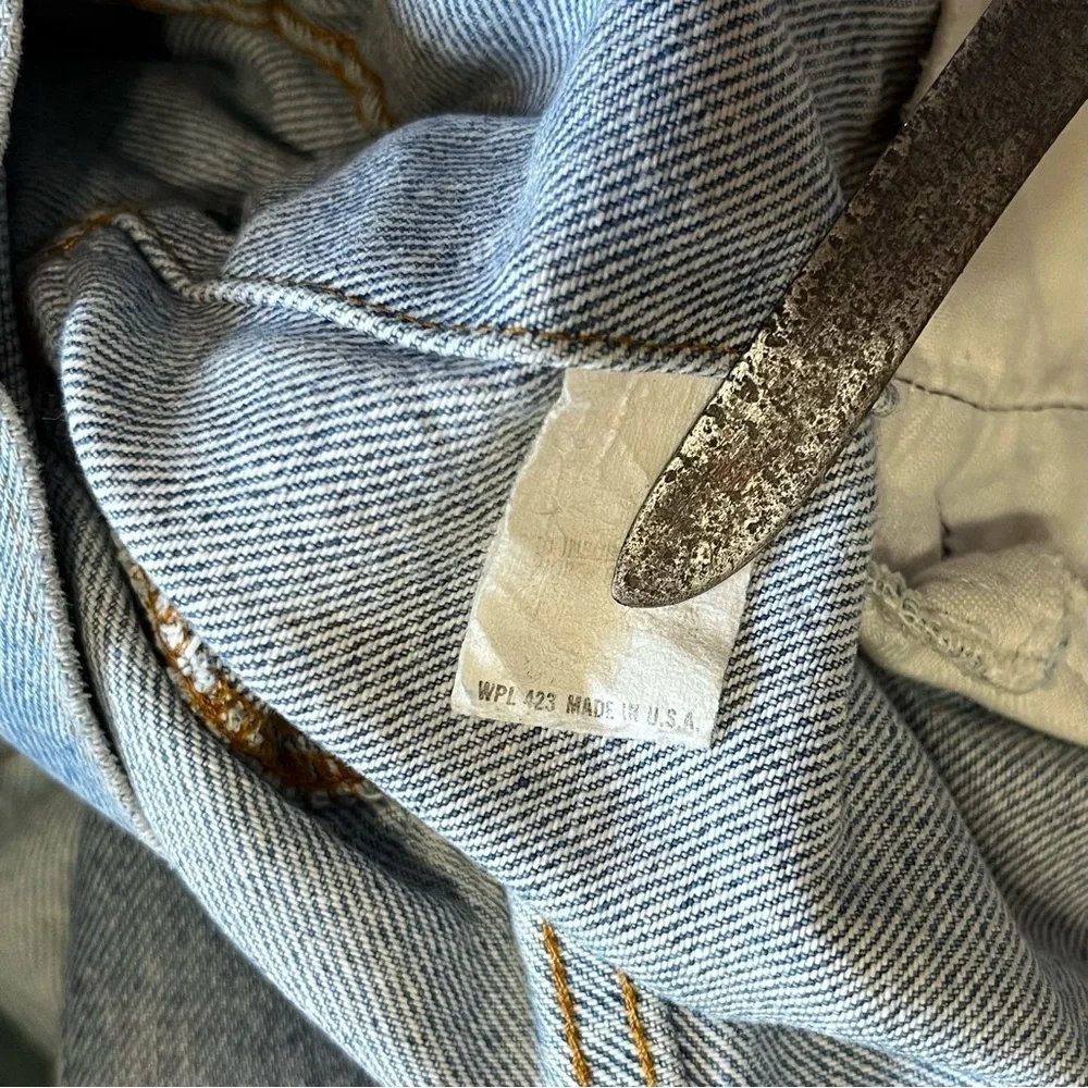 Vtg Levi's Blue Denim Type III Red Tab Trucker Chore Jacket